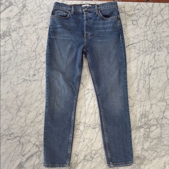 Re/done Womens Straight Denim Jeans Sz 29/30 Button Fly - Picture 3 of 8